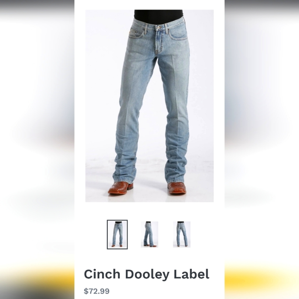 CINCH Dooley Label, 32x32, Relaxed Fit, Midrise, Bootcut